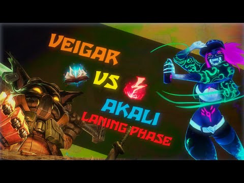 Veigar vs Akali Laning phase VOD | On diamond 1 smurf