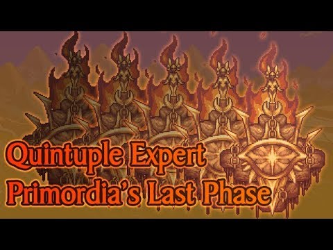 Quintuple Expert Primordia's Last Phase | Shadows of Abaddon Mod Terraria