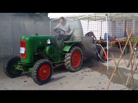 Oldtimer Allgaier A22 am Zapfwellenprüfstand Kirchhaslach