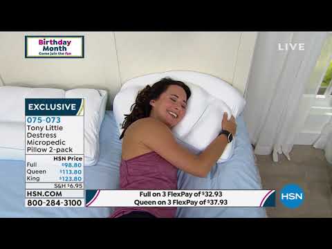 Tony Little DeStress Micropedic Pillow 2pack w/2 Pillowc...