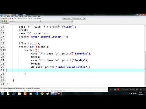 Program 101 Nested Switch Case