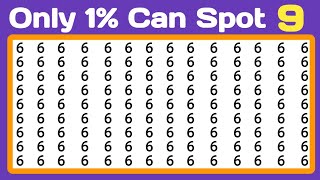 Only 1% Can Find Number 9 - Find The Odd Number/Letter Edition