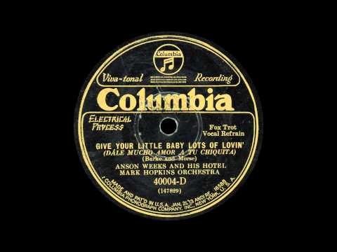 Anson Weeks and his Hotel Mark Hopkins Orchestra - Give Your Little Baby Lots Of Lovin' - 1929