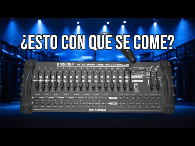 Vídeo relacionado con Controlador DMX, 384 Canales de Iluminación DMX, Control MIDI, Mesa de Mezclas de Luz, Consola DMX para Luces DJ, Espectáculos de Luz de Fiesta, Discoteca, Pub, Club Nocturno, Bares y Cabezas Móviles