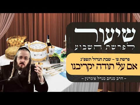 שיעור פרשת צו - שבת הגדול תשפ"ג