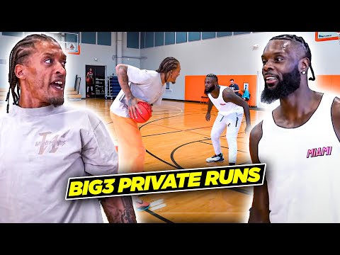 Michael Beasley, Lance Stephenson & Frank Nitty Go 1v1 During Private Big 3 Runs!