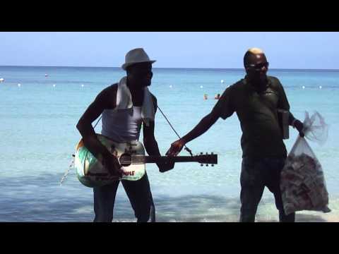 Donnavon Dalrymple and Cigar Man singing at Bloody Bay, Negril, Jamaica