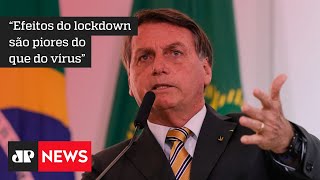Bolsonaro cita Angela Merkel e volta a criticar lockdown contra o avanço da pandemia