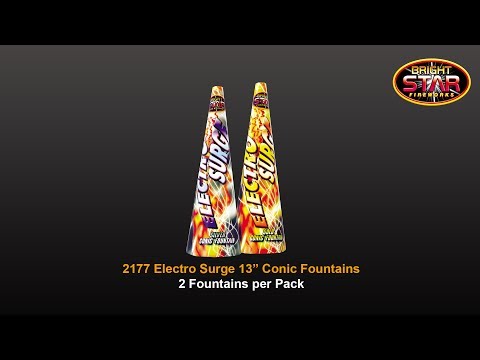 Bright Star Fireworks - 2177 Electro Surge 13" Conic Fountains