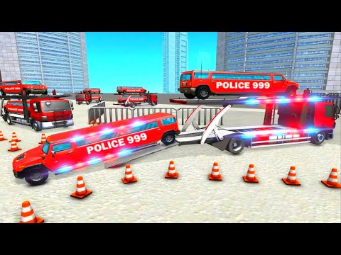Us police limo car transport gameplay. Limbo car Transport game.