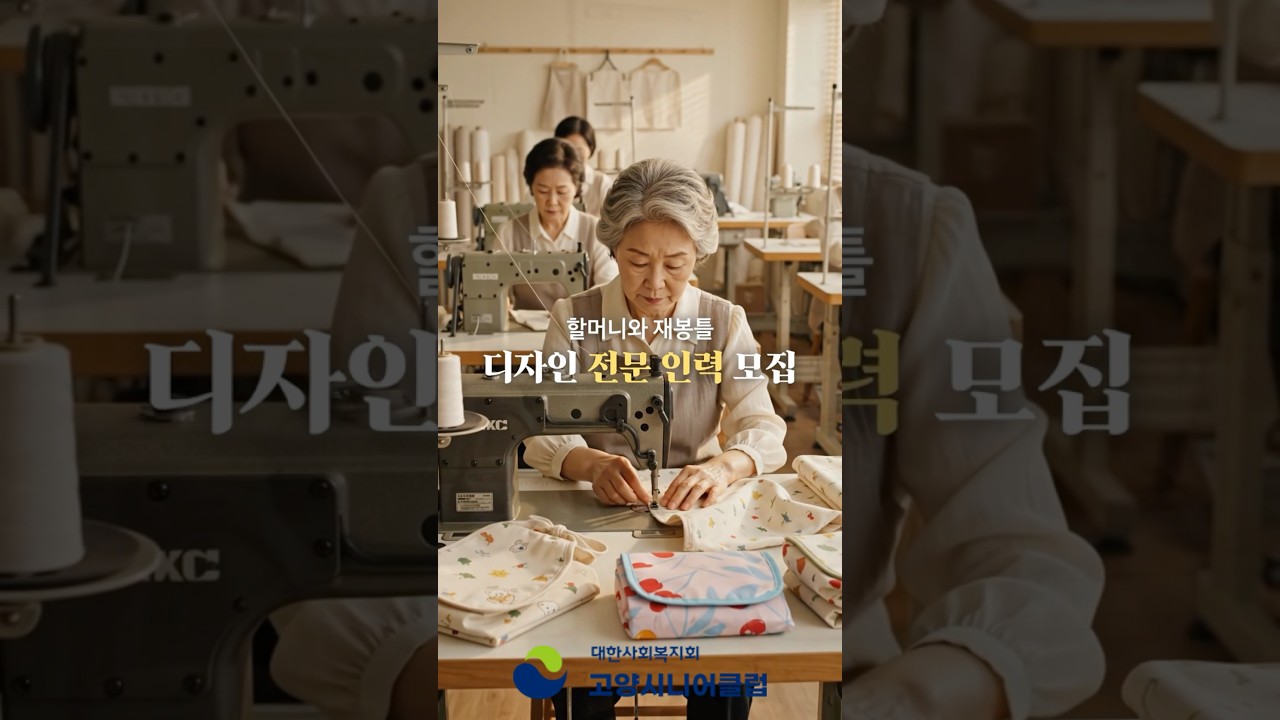 고양시니어클럽 할머니와재봉틀에서 함께 새로운 제품을 만들어갈 디자인 전문 인력을 모집합니다.