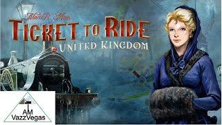 Ticket To Ride PS4 XBOX Console Gameplay on the United Kingdom Map vs AI Quick Game