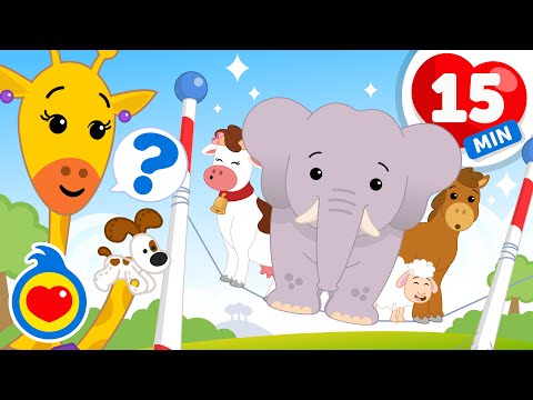 Los Animales Se Balancean 🐘 ¡A Bailar Con Los Animales! 🎶 Canciones Infantiles (15 Min) | Plim Plim