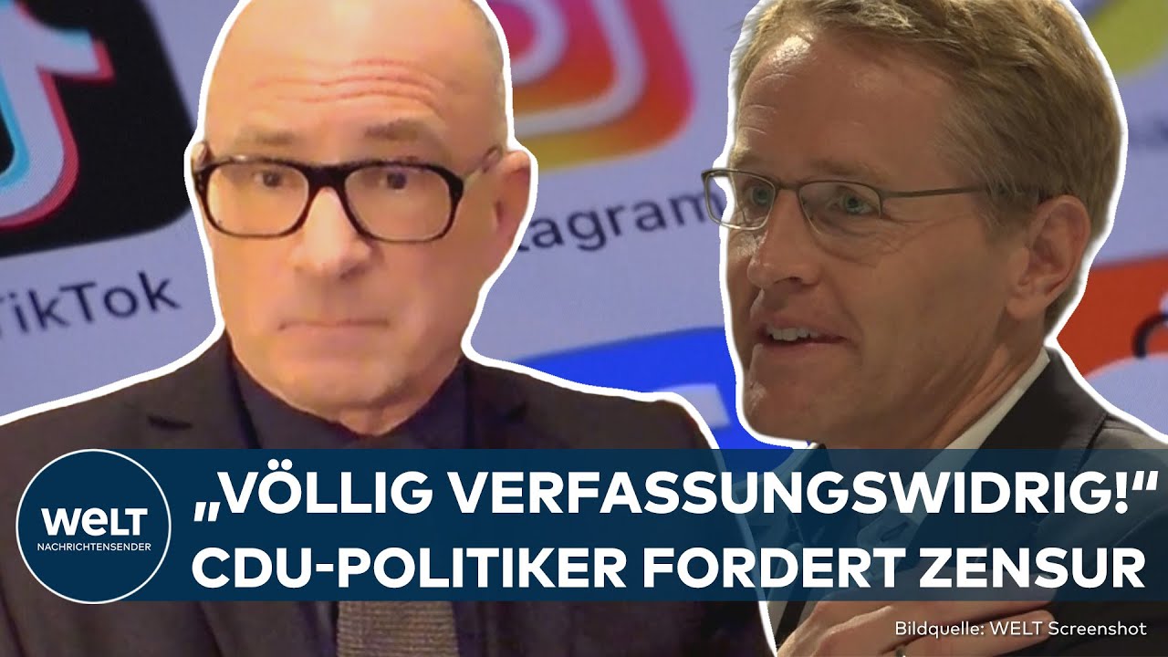 DEUTSCHLAND: Debatte um Meinungsfreiheit - CDU-Ministerpräsident Günther fordert Medienkontrolle!