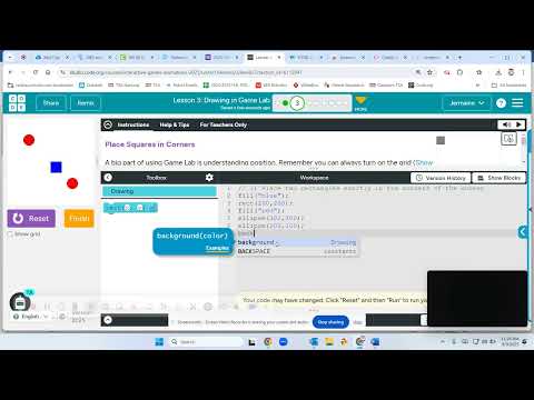 Javascript Creating Basic Shapes Using Code Org Game Lab
