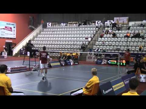 MMČR badminton 2014 MS Joachim PERSSON - Rasmus FLADBERG game 3