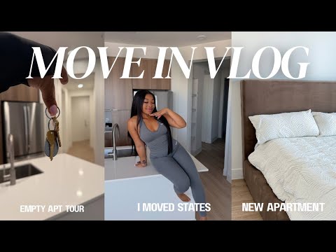 MOVING TO ANOTHER STATE ALONE AT 21 | empty apt tour, unpacking, 12 hr drive, +more 