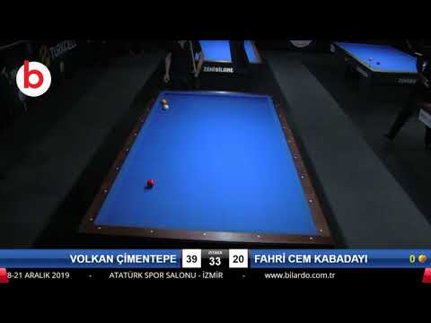 VOLKAN ÇİMENTEPE & FAHRİ CEM KABADAYI Bilardo Maçı - 2019 TÜRKİYE KUPASI 3.ETAP-ELEME TURU