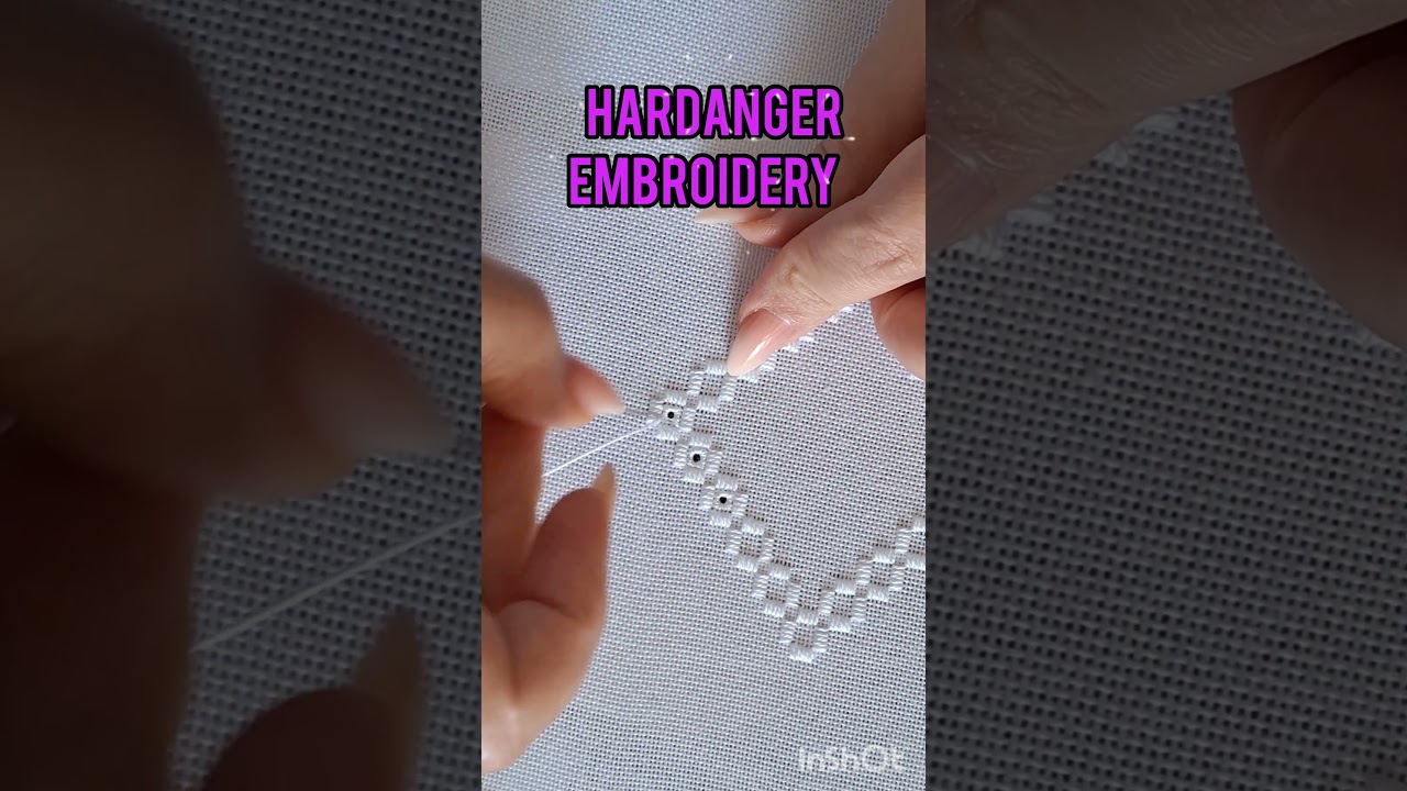 Hardanger embroidery techniques tutorial for beginners #Hardanger #handembroidery