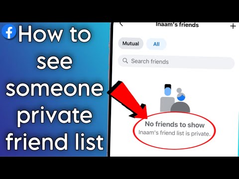 How To See Someone Private Friend List On Facebook App!