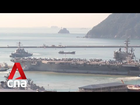 US aircraft carrier arrives at naval base in South Korea's Busan