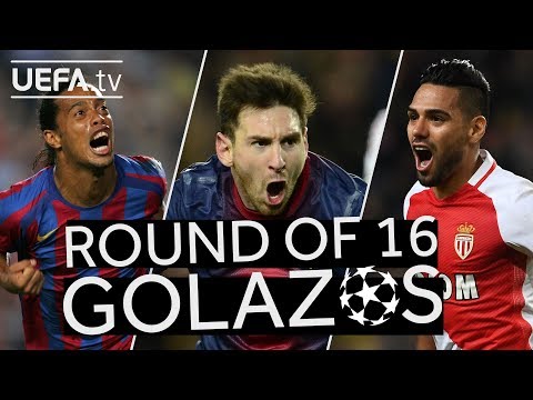 RONALDINHO, MESSI, FALCAO: Great #UCL Round of 16 GOALS!!