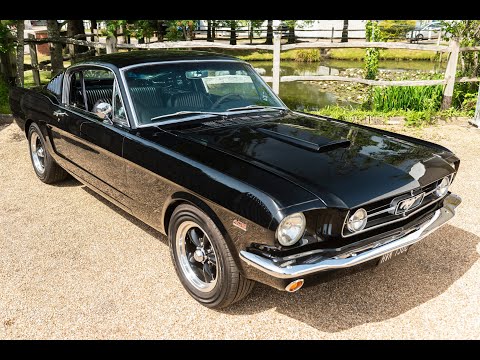 Ford Mustang Fastback 1965 Raven Black Stroked engine for sale at Pilgrim MotorSports | Sussex