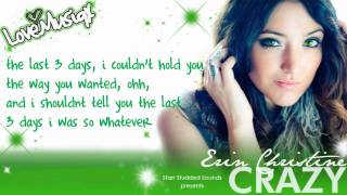 ♥ Erin Christine ♥ Crazy ♥ With Lyrics ♥