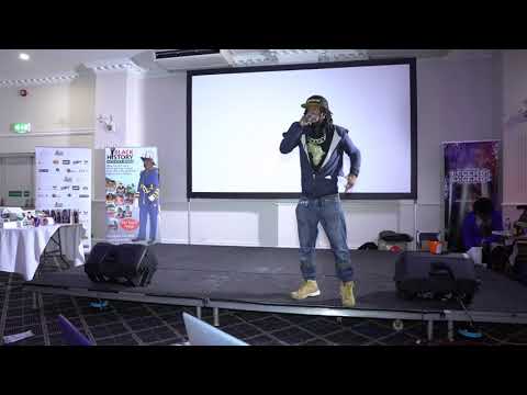Raspect (Reb-El-Lion) performance at the Black History Activity Books Launch 2018 Birmingham, UK