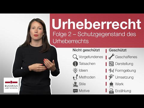 Schutzgegenstand des Urheberrechts | Urheberrecht | Folge 2 (Prof. Dr. Kuschel)