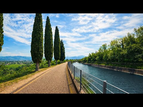 POV Cycling Italy: Canale Biffis & Adige Cycle Path | Indoor Cycling | 4K