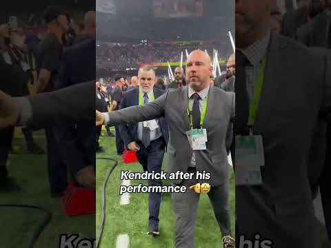 Kendrick Lamar after halftime performance 🫡 #kendricklamar #NFL #SuperBowl #football