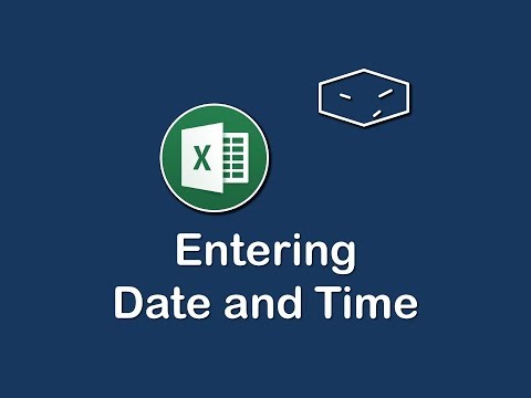 ms office excel entering date and time