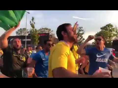 Brazil Fans singing, Russia 2018.