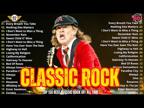 ACDC, Queen, Bon Jovi, Scorpions, Aerosmith, Nirvana, Guns N Roses ⭐  Classic Rock Songs 80s 90s