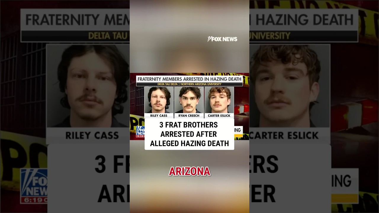 DETAILS: Arizona frat brothers ARRESTED after alleged hazing death #shorts #foxnews #us