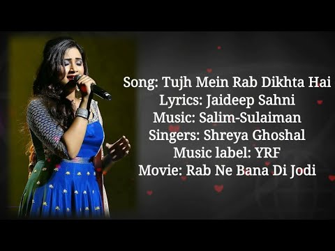 Tujh Mein Rab Dikhta Hai (Lyrics) | Rab Ne Bana Di Jodi | Shreya Ghoshal | AVS