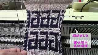 ブラザー1/1選針不使用配色ゴム編み