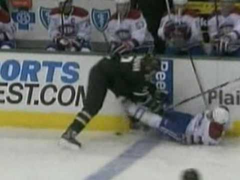 Niklas Grossman "plants" Tomas Plekanec