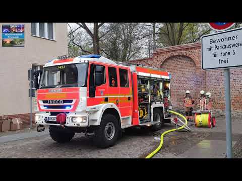 Brand eines Schuppen mit verletzter Person in Stadtgebiet Neuruppin