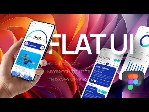 Create a Flat UI app design in light mode in Figma - for beginners thumbnail