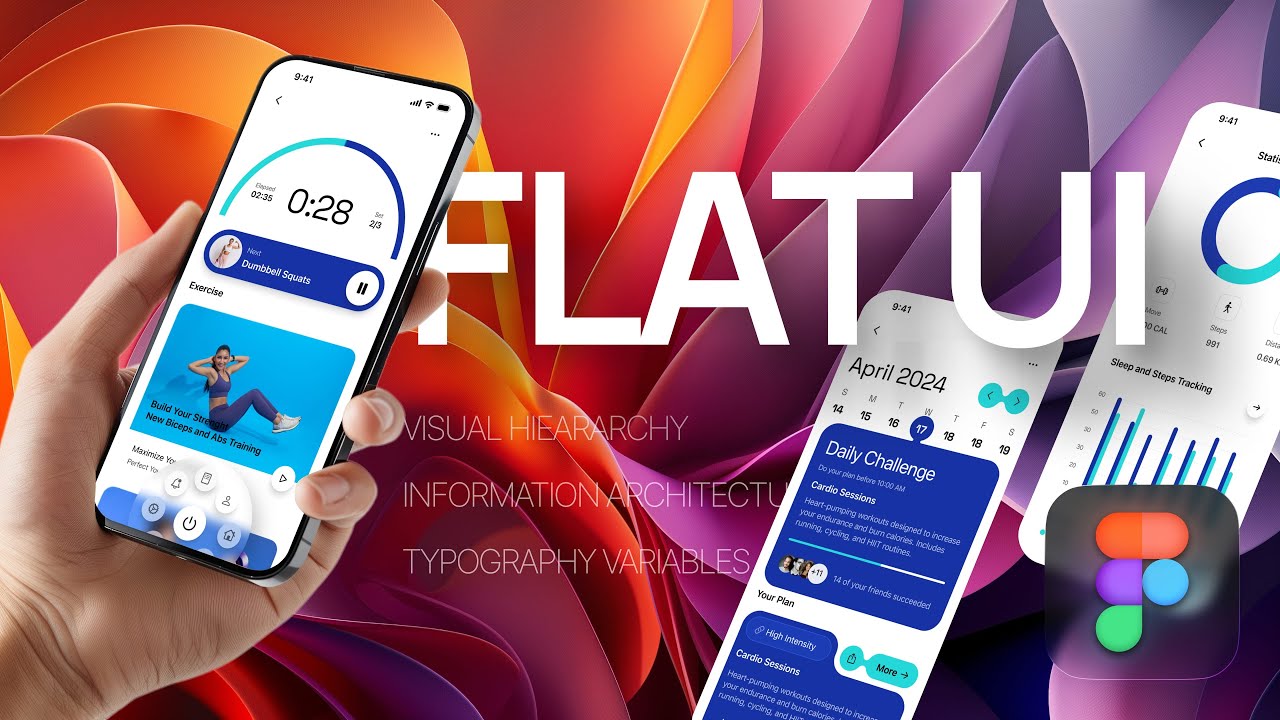 Create a Flat UI app design in light mode in Figma - for beginners