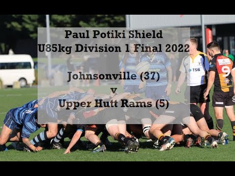 2022 Paul Potiki Shield U85kg Final: Johnsonville (37) v Upper Hutt Rams (5)