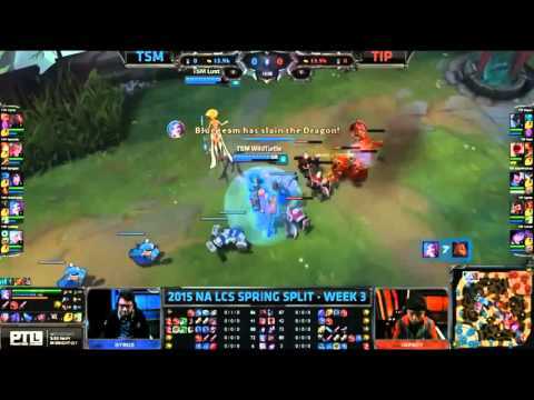 TSM Wildturtle Blind Dragon Steal with Jinx Ultimate TSM vs TIP NA LCS Spring W3D2 2015