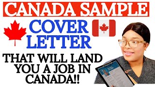 How To Write Canada🇨🇦 Cover Letter For International Job Seekers |Get Noticed By Canadian Employers