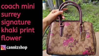 REVIEW TAS COACH MINI SURREY SIGNATURE KHAKI FLOWER