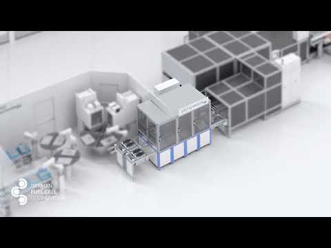 Production line for metallic bipolar plates