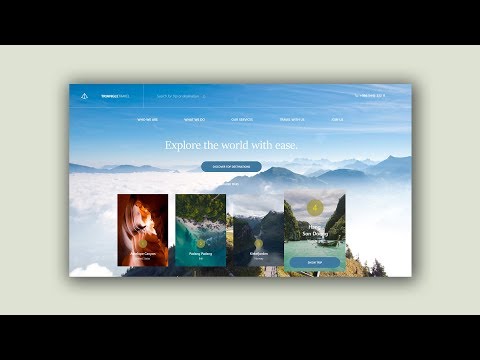Web Design Speed Art #12 - Beautiful World Travel Website [Adobe XD]