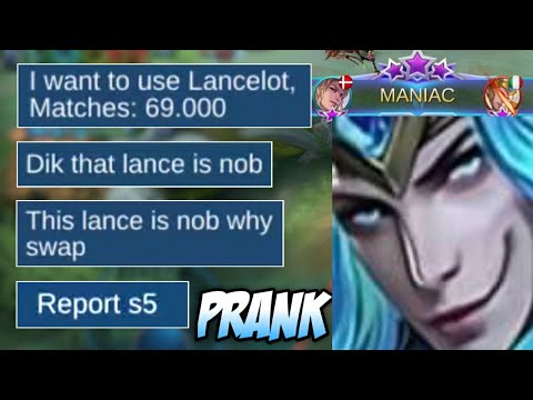Lancelot 69.000 Matches Prank 🤡 25 Kills, Super Fast Maniac | Dark Legend MLBB