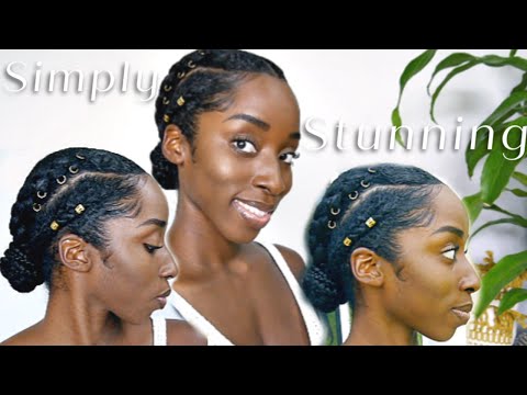 Easy Goddess Braids on Natural Hair | Cute Protective...